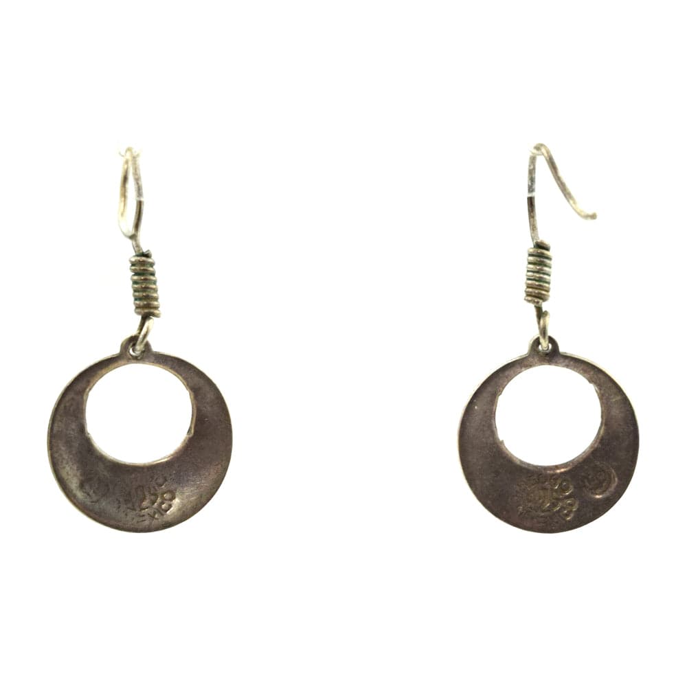 Mexican Silver Hook Earrings, 1.5" x 0.75" 1
