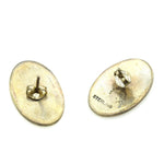 Hopi Guild Sterling Silver Overlay Post Earrings c. 1960s, 1" x 0.625" 1
