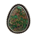 Mark Chee - Navajo Turquoise and Silver Ring c. 1950s, size 4
