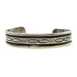 Navajo Arts and Crafts Guild Silver Stamped Bracelet c. 1940s, size 6.5
