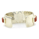 Vernon Haskie - Contemporary Navajo Coral Channel Inlay and Sterling Silver Bracelet, size 6.5 2
