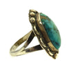 Navajo Turquoise and Silver Ring c. 1940s, size 6 3
