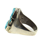 Lavonne Lalio - Zuni Petit Point Turquoise and Silver Ring c. 1990s, size 7.75 1
