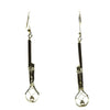 John K. Aguilar - Santo Domingo Contemporary Silver Hook Earrings, 3" length (J12022) 1
