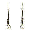 John K. Aguilar - Santo Domingo Contemporary Silver Hook Earrings, 3" length (J12023)
