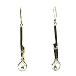 John K. Aguilar - Santo Domingo Contemporary Silver Hook Earrings, 3" length (J12023) 1
