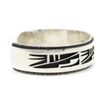 Timmy Yazzie - Navajo/San Felipe Contemporary Sterling Silver Overlay Bracelet, size 6 (J12408) 3
