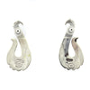 Roy Talahaftewa - Hopi Contemporary Sterling Silver Overlay Post Earrings, 1.5" x 0.75" (J12431) 1

