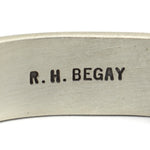 Roland Begay - Navajo Contemporary Sterling Silver Storyteller Bracelet with Stamped Designs, size 6.75 (J12456) 4
