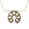 Amelia Joe Chandler - Navajo Contemporary Silver and Copper Wedding Basket Design Necklace, 16" length (J12598)
