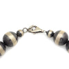 Contemporary Two-Toned Silver Beaded Necklace, 18" length (J12685) 2
