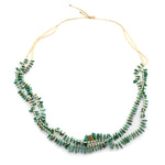 Santo Domingo (Kewa) 2-Strand Turquoise and Heishi Necklace c. 1970s, 38" length (J12696) 1
