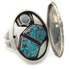 Bobby Lujan - Contemporary Taos Silver and Turquoise Bracelet Hinged Lid and Watch Band, size 6.75 (J12791-CO) 1

