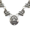 Fermin Hawee - Hopi Contemporary Silver Overlay Necklace with Kachina Design, 23" length (J12923)
