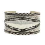 Edison Cummings (b. 1962) - Navajo Silver Bracelet c. 2000s, size 6.75 (J12931)
