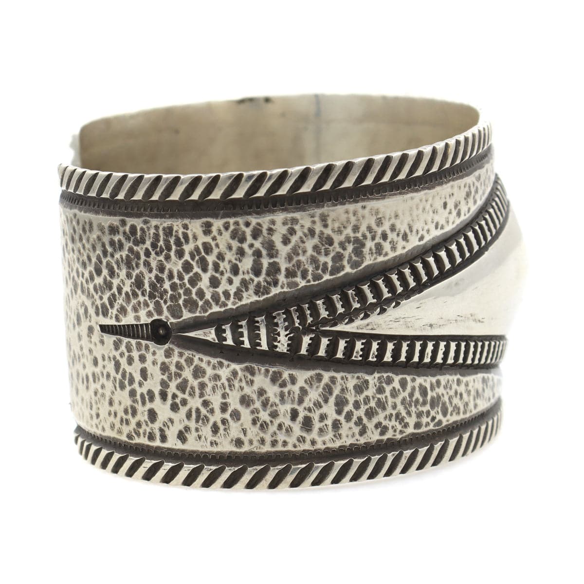 Edison Cummings (b. 1962) - Navajo Silver Bracelet c. 2000s, size 6.75 (J12931) 3
