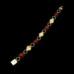 Mark Sublette Collection - Featuring Sam Patania - Coral, 22K Gold, and 18K Gold Link Bracelet, size 7 (J12964) 1

