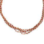 Navajo 5-Strand Coral and Heishi Necklace c. 1960s, 28" length (J13070)
