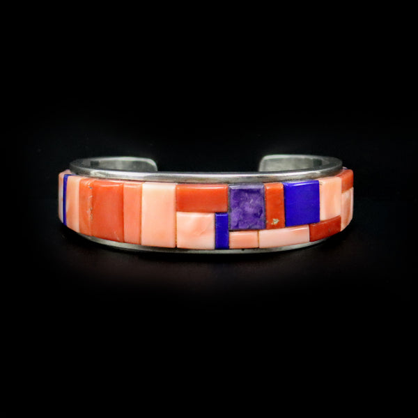Vernon Haskie - Navajo Contemporary Multi-Stone Cobble Inlay and Sterl