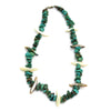 Zuni Turquoise Nugget, Mother of Pearl, and Spiny Oyster Fetish Necklace c. 1950s, 22" length (J13275)2