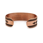Kee Nataani - Navajo Contemporary Copper Bracelet with Stamped Design, size 7.25 (J13315)3
