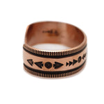 Kee Nataani - Navajo Contemporary Copper Bracelet with Stamped Design, size 7.25 (J13315)4
