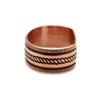 Kee Nataani - Navajo Contemporary Copper Bracelet with Stamped Design, size 6.25 (J13318)2
