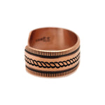 Kee Nataani - Navajo Contemporary Copper Bracelet with Stamped Design, size 6.25 (J13318)4
