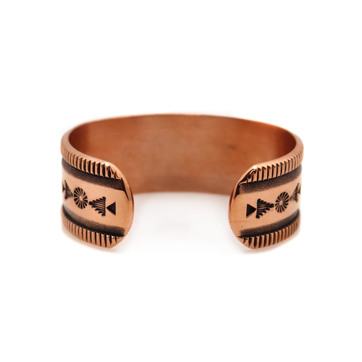 Kee Nataani - Navajo Contemporary Copper Bracelet with Stamped Design, size 5.5 (J13322)3
