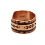 Kee Nataani - Navajo Contemporary Copper Bracelet with Stamped Design, size 5.5 (J13322)4
