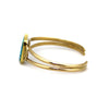 Mark Sublette Collection - Featuring Sam Patania #8 Turquoise and 18K Gold Bracelet, size 6.75 (J13332) 1
