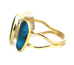 Mark Sublette Collection - Featuring Sam Patania Bisbee Turquoise and 18K Gold Bracelet, size 6.75 (J13334)2