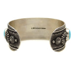 Kee Nataani - Navajo Contemporary Turquoise and Silver Bracelet Cuff, size 8.25 (J13370)2