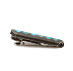 Zuni Turquoise Inlay and Silver Clip c. 1950s, 1.375" x 0.5" (J13424) 1
