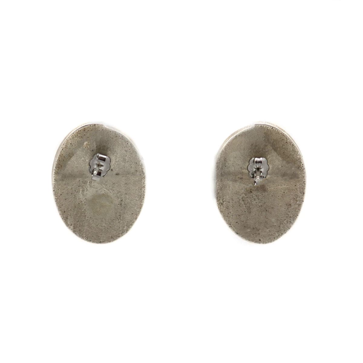 Anthony Lovato (b. 1958) - Santo Domingo (Kewa) Contemporary Silver Post Earrings with Cornstalk Pictorial, 1.25" x 1" (J13461-CO)2
