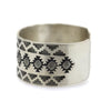 Roland Begay - Navajo Contemporary Sterling Silver Bracelet with Stamped Design, size 6.5 (J13538) 1
