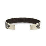 Roland Begay - Navajo Contemporary Sterling Silver Bracelet with Stamped Design, size 6.75 (J13547) 2
