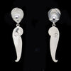 Roy Talahaftewa - Hopi Contemporary Sterling Silver Dangle Post Earrings, 2.25" x 0.625" (J13615)1
