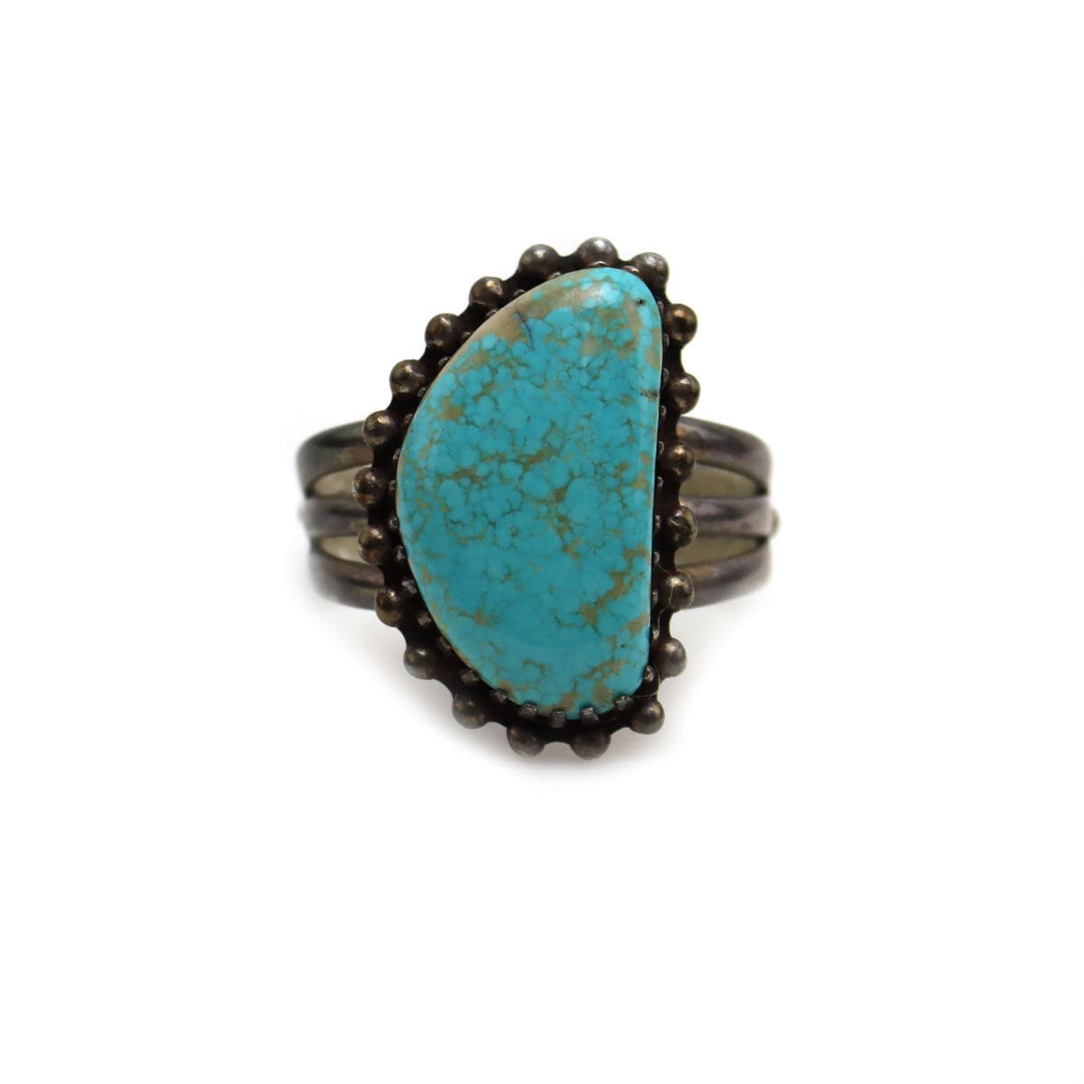 Deborah Silversmith (b. 1957) - Navajo Turquoise and Silver Bracelet c. 1990s, size 5.75 (J13695-CO)