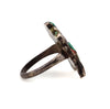 Zuni Multi-Stone and Silver Ring with Sunface Kachina Design c. 1950-60s, size 4.5 (J13978) 1
