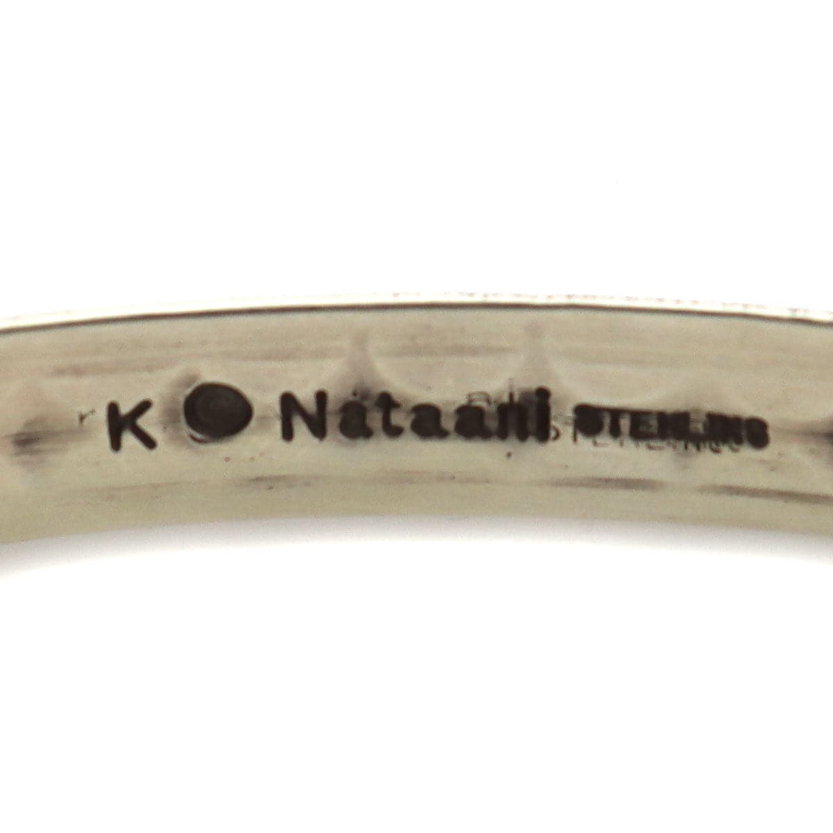 Kee (Karl) Nataani â€“ Navajo Sterling Silver Stamped Design Bracelet, Contemporary (J14184-007)5