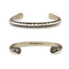 Kee (Karl) Nataani â€“ Navajo Sterling Silver Stamped Design Bracelet, size 8 (J14184-007)
