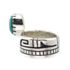 Roy Talahaftewa - Hopi Contemporary Turquoise and Silver Overlay Ring, size 9 (J14265)2