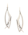 Jared Chavez - San Felipe Contemporary Silver Silhouette Series French Hook Earrings, 2.5" x 0.75" (J14462)