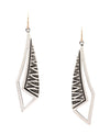 Jared Chavez - San Felipe Contemporary Silver Silhouette Series French Hook Earrings, 2.5" x 0.75" (J14463) 