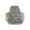Eileen Nelson - Tlingit Silver Pictorial Ring c. 1970-80s, size 9.5 (J14624)