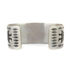 Roland Begay - Contemporary Navajo Sterling Silver Overlay Bracelet with Yei Design, size 7 (J14755) 2