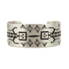 Roland Begay - Contemporary Navajo Sterling Silver Overlay Bracelet with Yei Design, size 7 (J14758)
