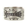 Roland Begay - Contemporary Navajo Sterling Silver Overlay Bracelet with Yei Design, size 7 (J14758) 3