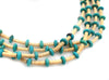 Santo Domingo (Kewa) 4-Strand Clamshell Heishi and Turquoise Nugget Necklace c. 1980s, 32" length (J14759-CO-032) 1